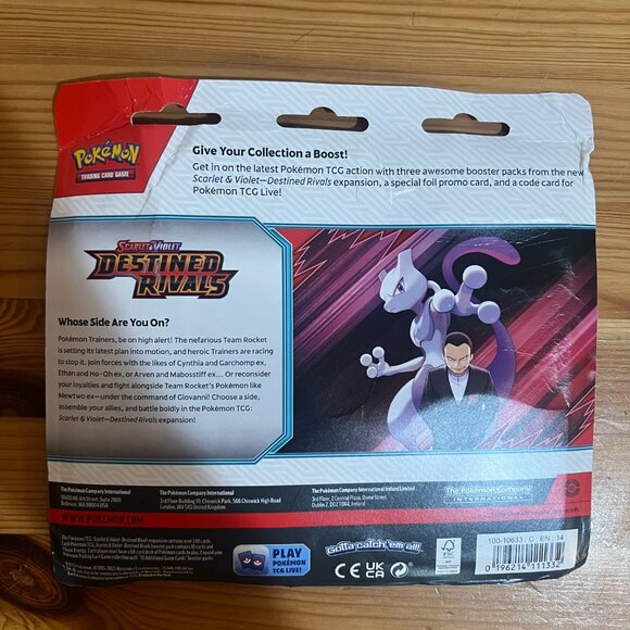 Pokemon Trading Card Game Scarlet & Violet 10 Destined  Pokémon - Trading Card Game: Scarlet & Violet Destined Rivals 3Pk Booster - Styl